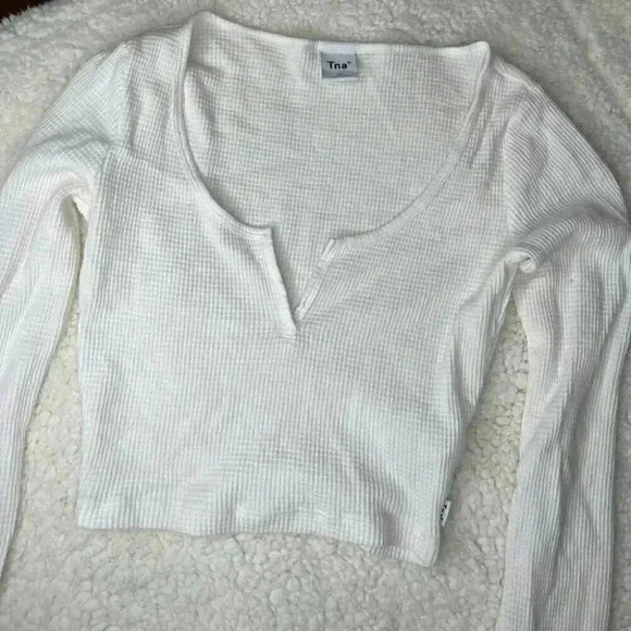 TNA Longsleeve waffle knit in  size XS - Picture 3 of 5